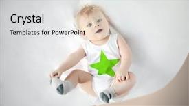  Presentation with 2nd birthday for baby boy - Theme having star son - little baby boy lying background and a  colored foreground