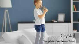  Presentation with home modiication - Slides enhanced with star son - little boy singing background and a  colored foreground