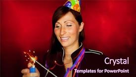  Presentation with happy new year 2022 - Slides having star sparkling award - happy new year celebrating woman background and a wine colored foreground