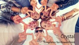  Presentation with holidays - Slide set having star student - summer holidays and teenage concept background and a coral colored foreground