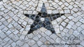  Presentation with paving - Presentation consisting of star-symbol-in-traditional-mosaic and a light gray colored foreground