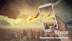  Presentation with people falling - Audience pleasing slide set consisting of star tail - people taking photos of falling backdrop and a  colored foreground