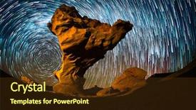  Presentation with star trails - Cool new slides with star trails like comet backdrop and a tawny brown colored foreground