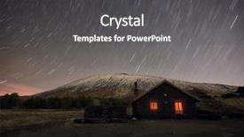  Presentation with star trails - Slide deck with star trails on winter etna background and a dark gray colored foreground