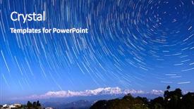  Presentation with nepal - Amazing presentation theme having star trails over bandipur village backdrop and a ocean colored foreground