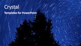  Presentation with pine trees - Slide deck featuring star trails with pine trees background and a navy blue colored foreground