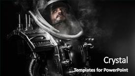  Presentation with weapon - Slide set consisting of star wars - astronaut fantasy warrior with huge background and a black colored foreground