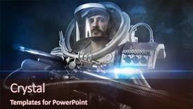  Presentation with warrior - Colorful slide set enhanced with star wars - astronaut fantasy warrior with huge backdrop and a wine colored foreground