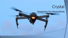  Presentation with terrorism - Colorful slide set enhanced with star wars - black spying drone backdrop and a light blue colored foreground