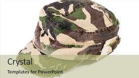  Presentation with star wars - Slides with star wars - camouflage cap isolated on white background and a mint green colored foreground