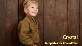  Presentation with military soldier leader - Presentation theme having star wars - children are dressed as soldier background and a tawny brown colored foreground