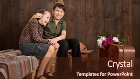  Presentation with retro - Beautiful slides featuring star wars - children are dressed in retro backdrop and a  colored foreground