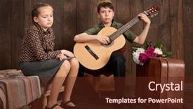  Presentation with retro - PPT layouts with star wars - children are dressed in retro background and a  colored foreground