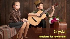  Presentation with military - PPT layouts having star wars - children are dressed in retro background and a  colored foreground