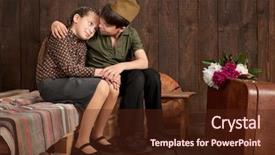  Presentation with military - Presentation design consisting of star wars - children are dressed in retro background and a tawny brown colored foreground