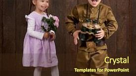  Presentation with military - Audience pleasing presentation theme consisting of star wars - children boy are dressed backdrop and a tawny brown colored foreground