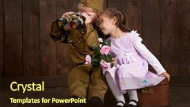  Presentation with old wood - PPT theme with star wars - children boy are dressed background and a wine colored foreground