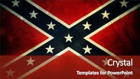  Presentation with star - Slide deck having star wars - closeup of grungy confederate flag background and a tawny brown colored foreground