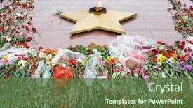  Presentation with memorial - Theme featuring star wars - eternal fire memorial background and a tawny brown colored foreground