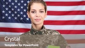  Presentation with star wars - PPT layouts with star wars - female soldier with notebooks background and a gray colored foreground