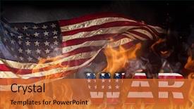  Presentation with philippine american war - Beautiful PPT theme featuring star wars - grunge american flag war concept backdrop and a red colored foreground