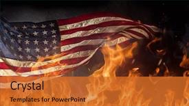  Presentation with war - Cool new PPT theme with star wars - grunge american flag war concept backdrop and a gold colored foreground