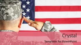  Presentation with star wars - Beautiful presentation featuring star wars - male army soldier on american backdrop and a coral colored foreground