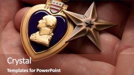  Presentation with hand palm - Presentation theme with star wars - man holding purple heart background and a tawny brown colored foreground