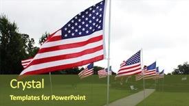 Presentation with memorial - Beautiful slide set featuring star wars - many american flags backdrop and a tawny brown colored foreground