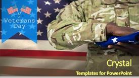  Presentation with veterans day - Presentation theme featuring star wars - mid section of soldier holding background and a tawny brown colored foreground