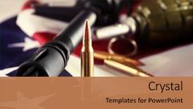  Presentation with military - Colorful slide set enhanced with star wars - military set on american flag backdrop and a coral colored foreground