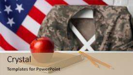  Presentation with pencils - Audience pleasing theme consisting of star wars - notebook apple and pencils backdrop and a coral colored foreground