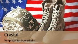  Presentation with combat boots - Audience pleasing presentation theme consisting of star wars - pair of combat boots military backdrop and a coral colored foreground