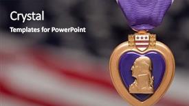  Presentation with american heart - Audience pleasing presentation consisting of star wars - purple heart against a blurry backdrop and a wine colored foreground