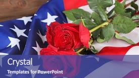  Presentation with red star - Cool new slides with star wars - red roses on american flag backdrop and a ocean colored foreground