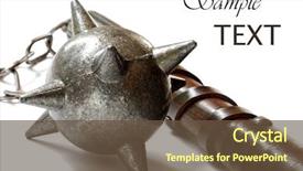  Presentation with medieval - Colorful PPT theme enhanced with star wars - replica of medieval flail backdrop and a tawny brown colored foreground