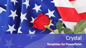  Presentation with american flag - Colorful PPT layouts enhanced with star wars - rose and american flag closeup backdrop and a cobalt blue colored foreground