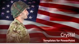  Presentation with star wars - PPT layouts having star wars - side view of confident soldier background and a tawny brown colored foreground