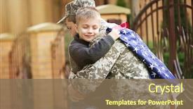  Presentation with family day - Slides enhanced with star wars - soldier reunited with his family background and a violet colored foreground