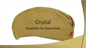  Presentation with forage - Presentation theme with star wars - soviet army soldiers forage-cap isolated background and a gold colored foreground