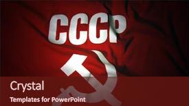  Presentation with soviet - Colorful presentation theme enhanced with star wars - soviet flag backdrop and a tawny brown colored foreground