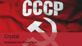  Presentation with soviet - Presentation featuring view of fortezz s fortress rethymno island of crete greece background and a tawny brown colored foreground