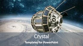  Presentation with satellite weather - Slide deck consisting of star wars - space satellite monitoring from earth background and a gray colored foreground