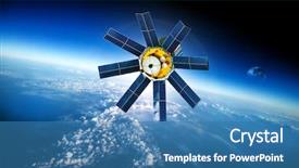  Presentation with satellite - Cool new PPT layouts with star wars - space satellite orbiting the earth backdrop and a teal colored foreground