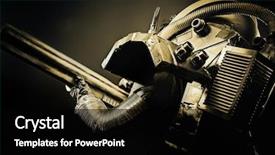  Presentation with weapon - Colorful presentation theme enhanced with star wars - spaceman fantasy warrior with huge backdrop and a black colored foreground