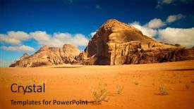  Presentation with rum - Presentation theme featuring star wars - wadi rum desert jordan background and a gold colored foreground