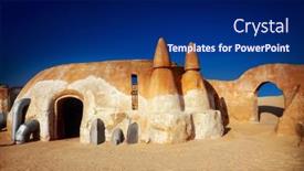  Presentation with star wars - PPT theme enhanced with star-wars-decoration-in-sahara background and a navy blue colored foreground