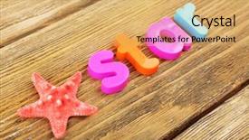  Presentation with star - Theme consisting of star-word-formed-with-colorful background and a yellow colored foreground