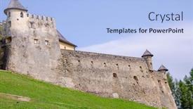  Presentation with castle - Amazing presentation design having stara-lubovna-castle-slovakia backdrop and a light blue colored foreground