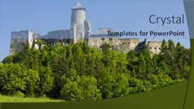  Presentation with castle - Colorful slides enhanced with stara-lubovna-castle-slovakia backdrop and a light blue colored foreground